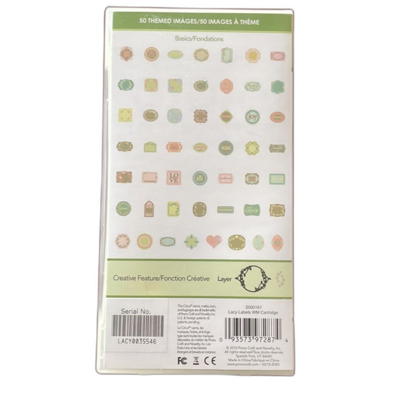 NEW Lacy Labels Cricut Lite Cartridge - Picture 2 of 5